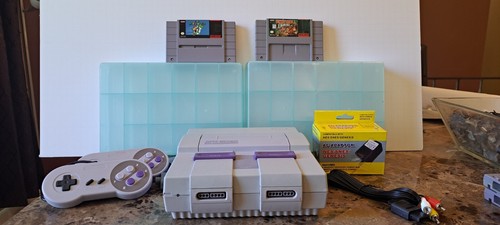 Snes console super mario - super,